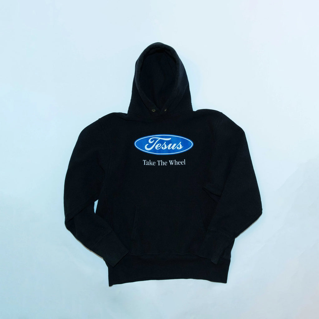 Jesus Take The Wheel Hoodie — Black, front view