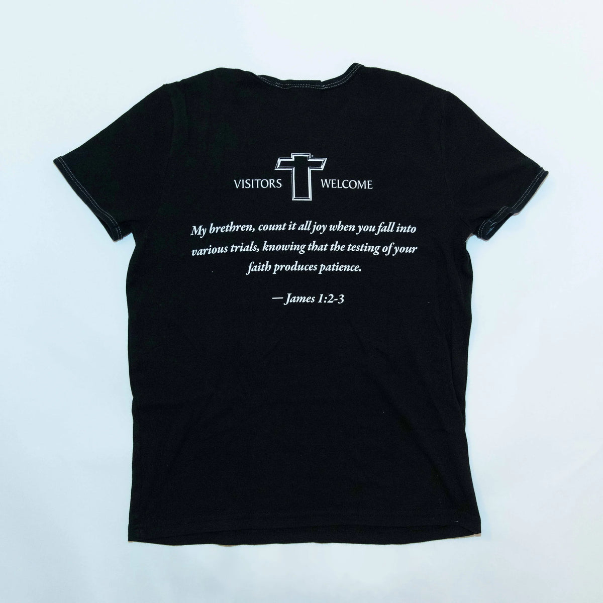 Jesus Take The Wheel Women's T-Shirt — Black, back view